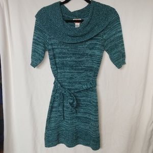 Junior's Mudd Lg Teal Cowl neckline sweater tunic